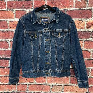 Blue Bay Jean Company Women's Denim Jacket Size Medium M Blue Jeans